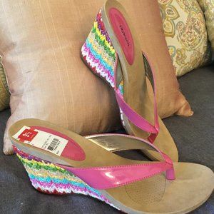 Style&Co Chicklet Sorbet Wedge Sandals: Brand New!
